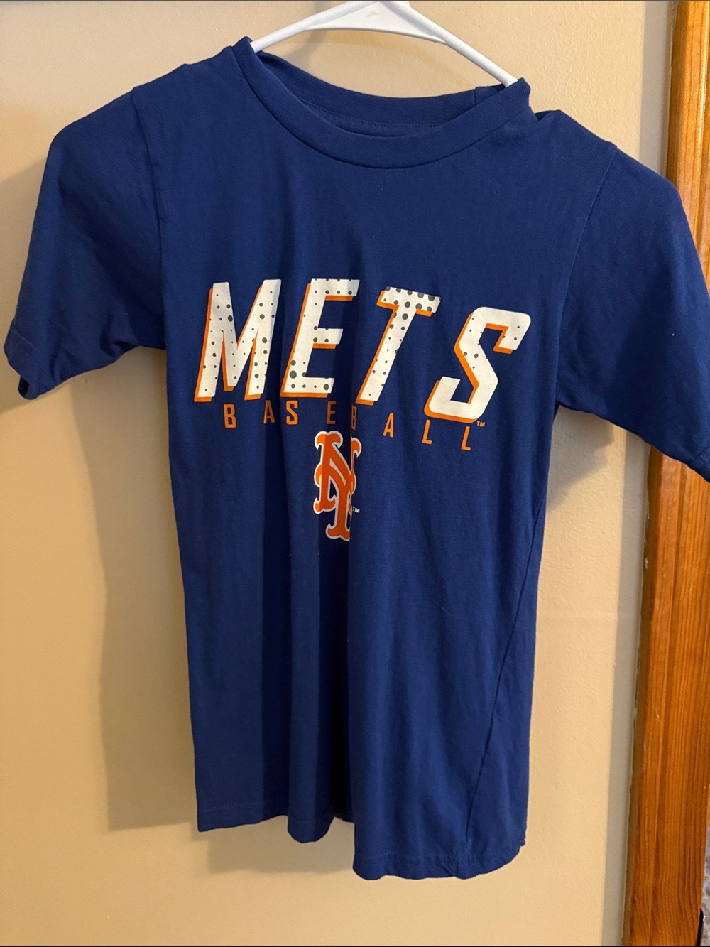 STARTER Boys' Royal Blue Mets Baseball Tee with Orange & White Logo
